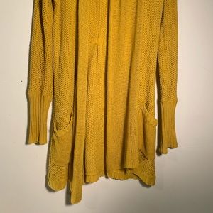 Guinevere Anthropologie Cardigan Sweater Mustard